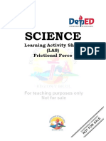 Science: Learning Activity Sheet (LAS) Frictional Force