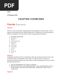 Chapter 3 Exercises