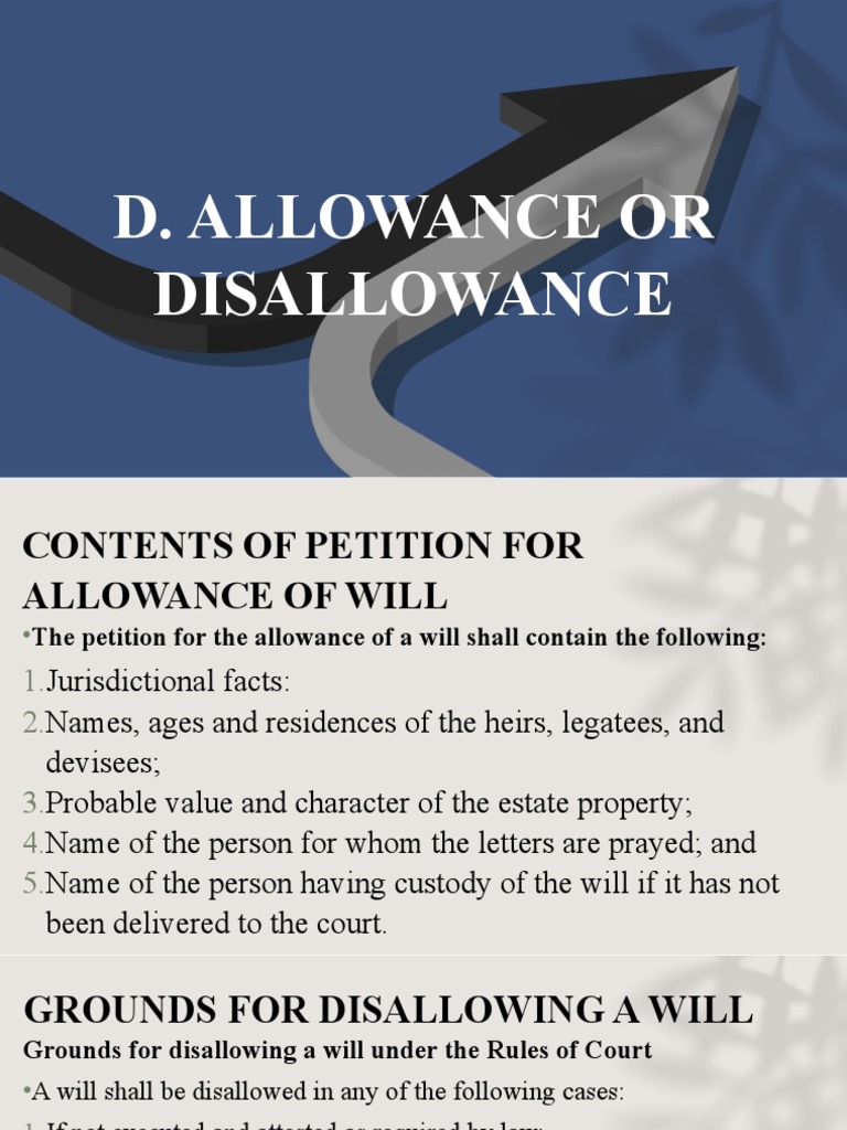 Special Proceedings Report (Allowance and Disallowance) | PDF | Will ...