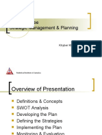 Chapter Three Strategic Management & Planning: Khyber Khishki, PH.D