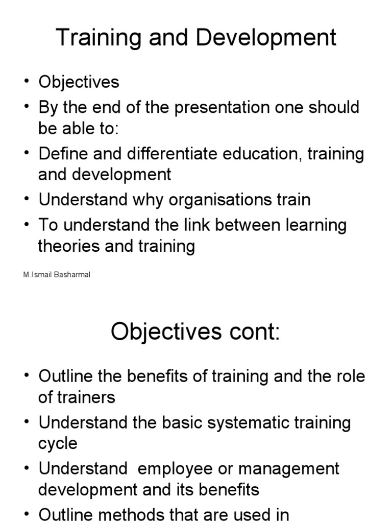 Training and Development Strategies Guide | PDF | Learning Theory ...