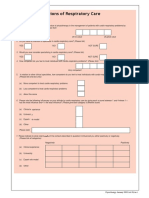 Student Perceptions of Respiratory Care: Questionnaire