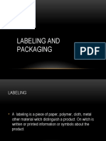 Labeling and Packaging