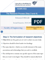 HUMN 402 The Research Process (Step 3 and 4) : Faculty of Engineering