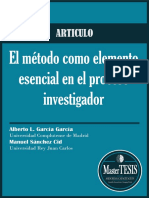 081. MasterTESIS - ARTICULO El método como elemento esencial en el proceso investigador 2019