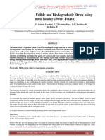 Formulation of Edible and Biodegradable Straw Using: Ipomoea Batatas (Sweet Potato)