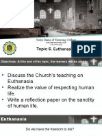 Topic 6. Euthanasia: Notre Dame of Tacurong College