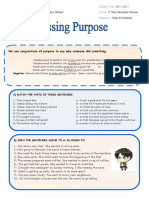 Expressing Purpose Worksheet