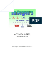 Activity Sheets: Mathematics 6