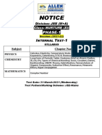 (Session-21-22) JEE (M+A) Nurture Phase-1 31-March-2021 NOTICE