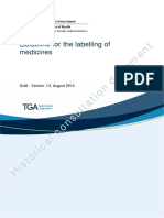 Historical Consultation Document: Guideline For The Labelling Medicines of