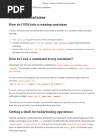 SSH Into A Container