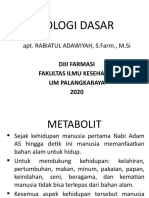 BIOLOGI DASAR2018 -Metabolit