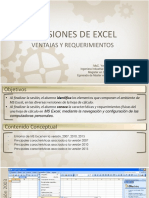Versiones de Excel