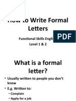 How To Write Formal Letters