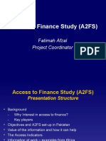 Access To Finance Study (A2FS) : Fatimah Afzal Project Coordinator