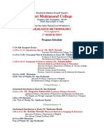 Program Schedule & Report - Research Methodology Workshop