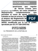 D.S. 014-2015-MINAGRI - TIERRAS ERIAZAS CON RIEGO AGUAS RESIDUALES