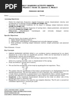 Weekly Learning Activity Sheets General Physics 1 Grade 12, Quarter 2, Week 3