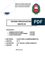 Sistema Presupuestario Auditoria Gubernamental(1)