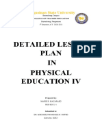 Detailed Lesson Plan IN Physical Education Iv: Pangasinan State University