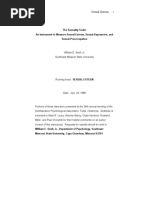 The Sexuality Scale An Instrument To Measure Sexual-Esteem, Sexual-Depression, and Sexual-Preoccupation