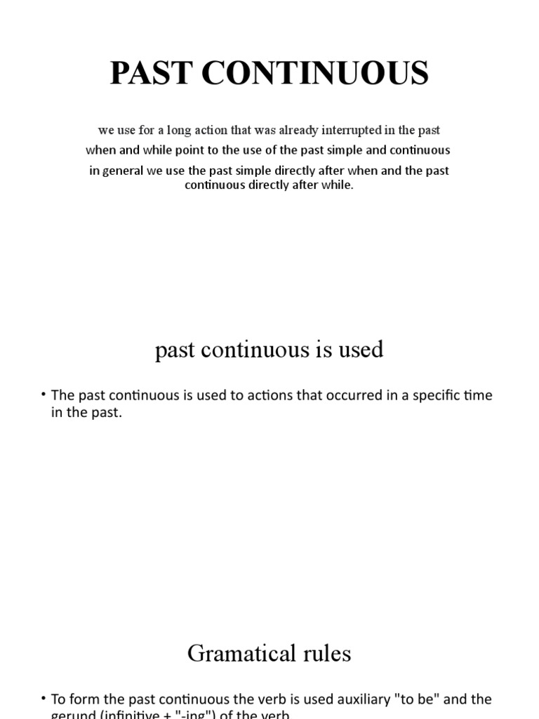 Understanding Past Continuous Tense | PDF | Language Arts & Discipline