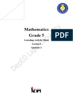 Mathematics Grade 5: Learning Activity Sheet Lesson 2 Quarter 3