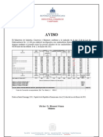 Aviso de Precios Combustibles Semana Corte 16 - 22 de Enero de 2021