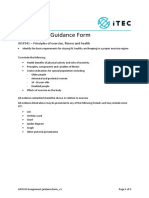 Assignment Guidance Form: iUSP143 - Principles of Exercise, Fitness and Health