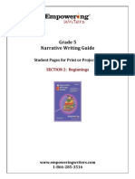 Grade 5 Narrative Writing Guide: Student Pages For Print or Projection