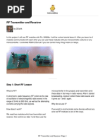 RF Transmitter and Receiver: Step 1: Short RF Lesson