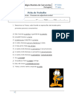 Exercícios Pronome em adjacência verbal