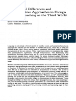 Intercultural Differences and Communicative Approaches To Foreign Language Teaching in The Third World