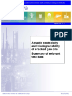 Aquatic Ecotoxicity and Biodegradability of Cracked Gas Oils Summary of Relevant Test Data