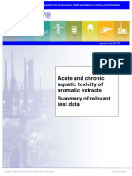 Acute and Chronic Aquatic Toxicity of Aromatic Extracts Summary of Relevant Test Data