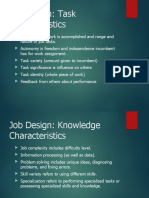 Job Design: Task Characteristics