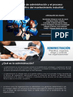 Definición de Administración y El Proceso Administrativo Del Mantenimiento Industrial