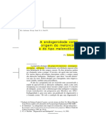 A Endogenidade Como Origem Da Melancolia e Do Tipo Melancólico - TELLENBACH