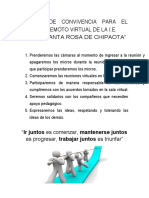 Normas de Convivencia para El Trabajo Remoto Virtual