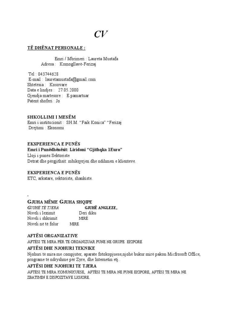 CV Lora | PDF