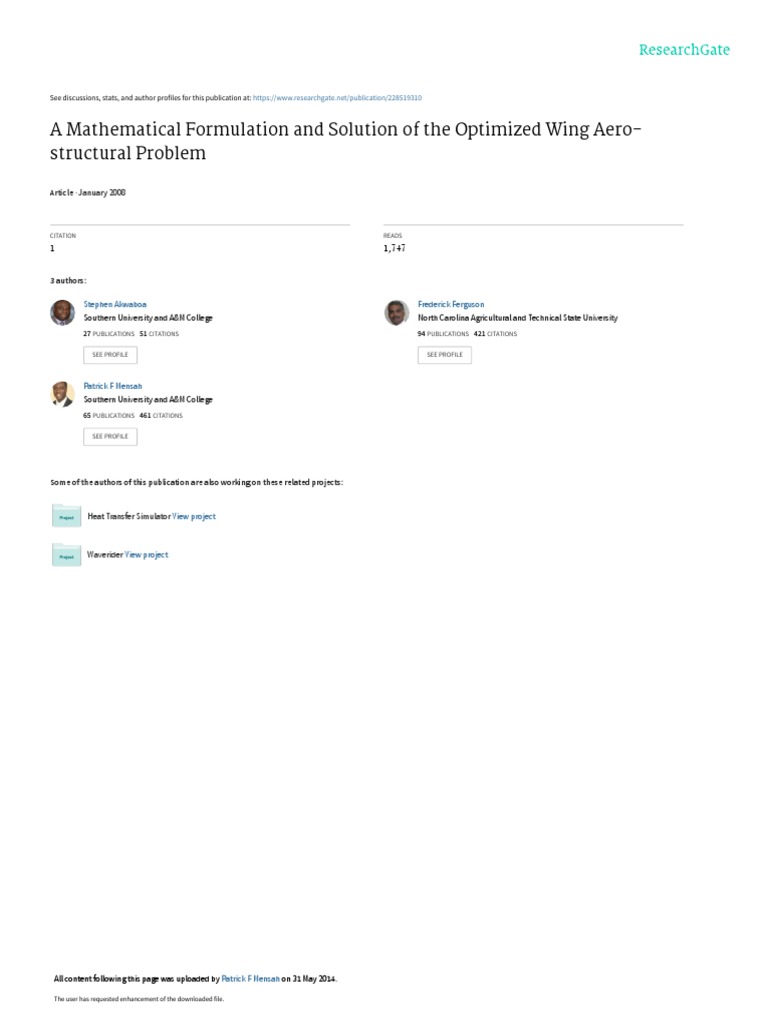A Mathematical Formulation and Solution of The Opt | PDF | Bending ...