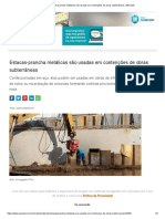 Estacas-Prancha Metálicas São Usadas em Contenções de Obras Subterrâneas - AECweb