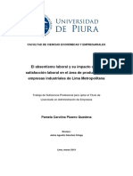 El Absentismo Laboral y Su Impacto Con La