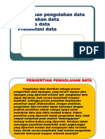  Persiapan pengolahan data Pengolahan data Analisis data Presentasi data