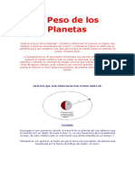 El Peso de Los Planetas