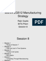 MMVA ZG512 Manufacturing Strategy: Rajiv Gupta BITS Pilani Session 8