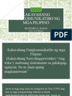 Kakayahang Pangkomunikatibo NG Mga Pilipino