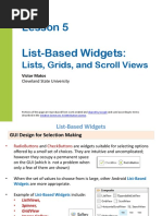 Lesson 5 List-Based Widgets:: Lists, Grids, and Scroll Views