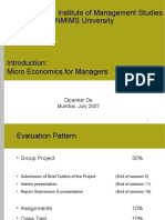 NMIMS Microeconomics Course Over Dipankar De